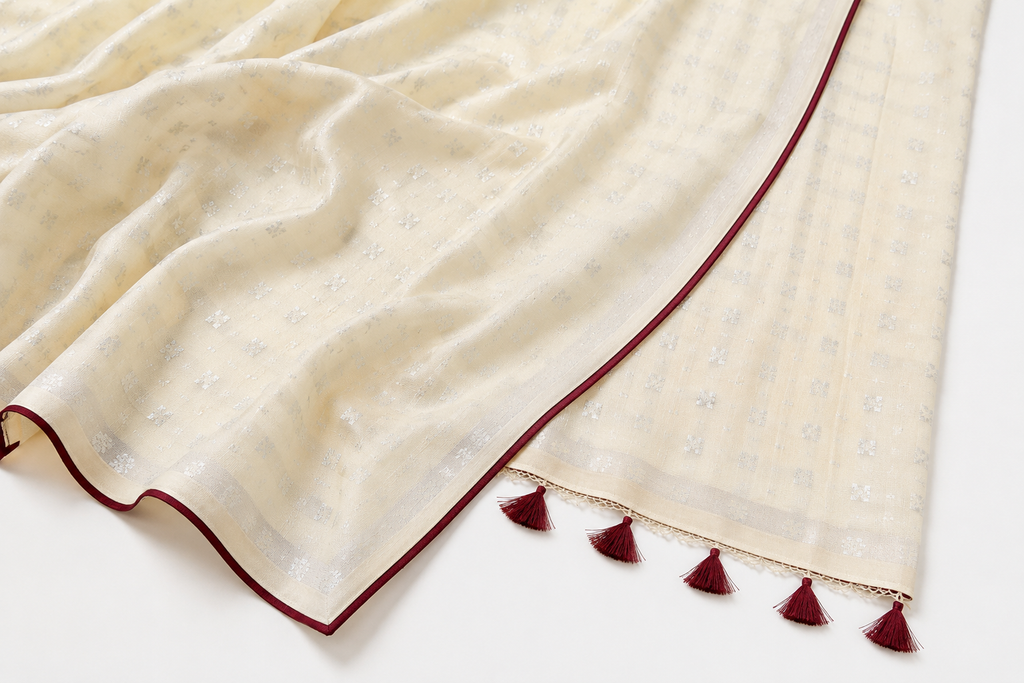 Meher Wine Banarasi Silk Saree