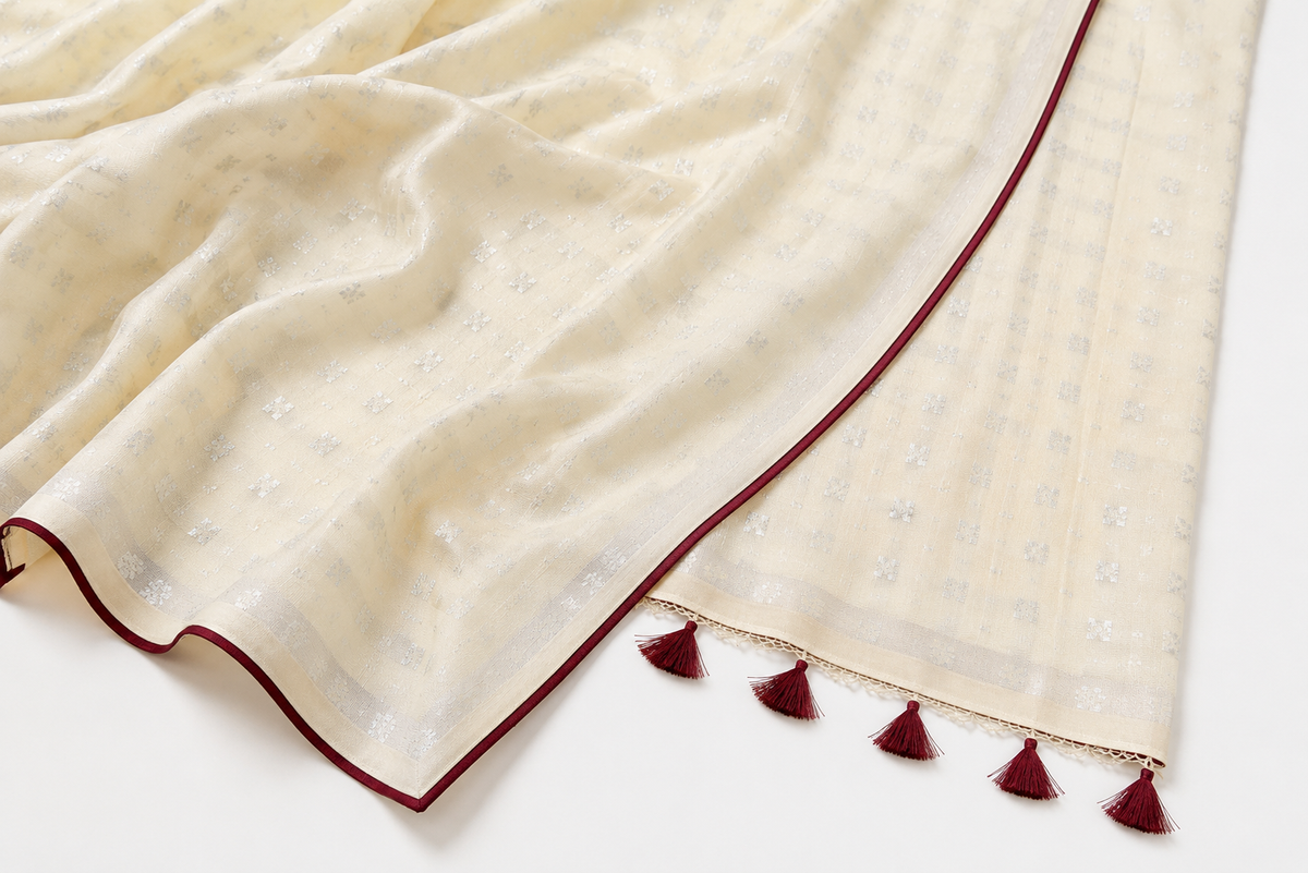 Meher Wine Banarasi Silk Saree