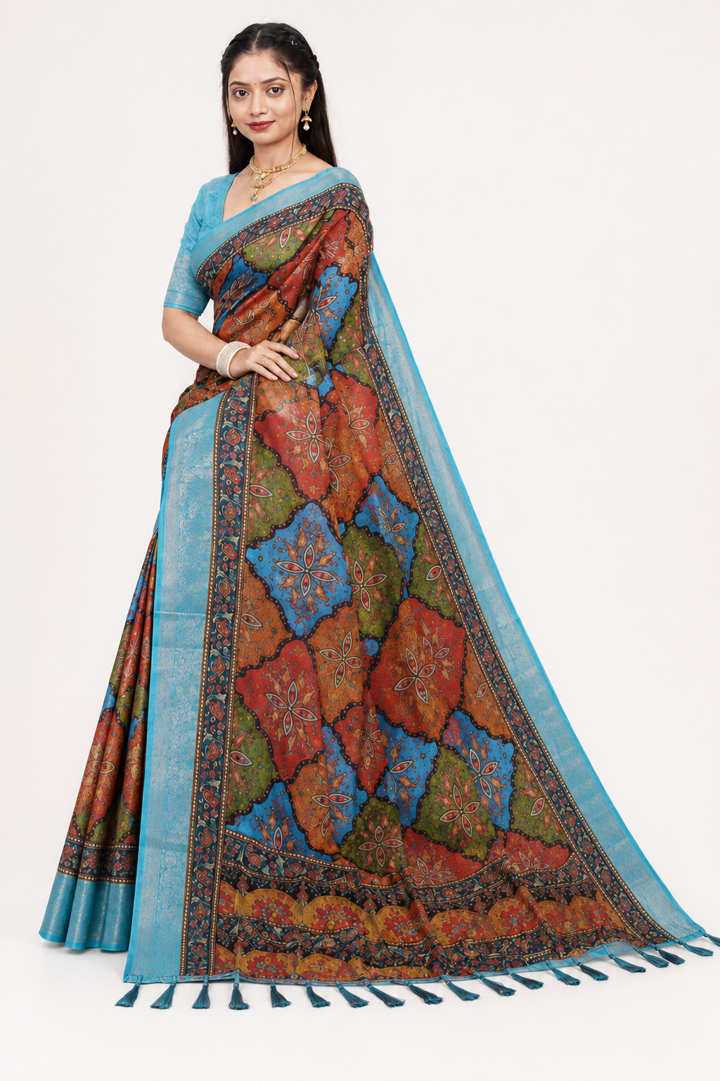 Neelam Rangoli Saree