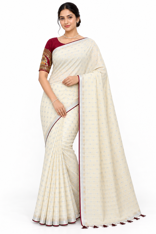 Meher Wine Banarasi Silk Saree
